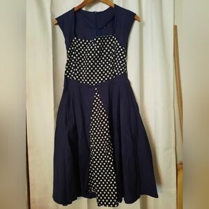 Boutique Sleeveless Polka-Dot Dress Size XL